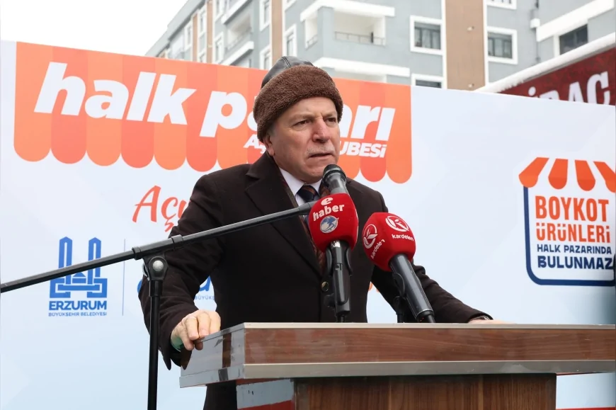 Erzurum Büyükşehir Belediye Başkanı Mehmet Sekmen: “Halk Pazarı üreticinin de tüketicinin de kazandığı bir anlayıştır”
