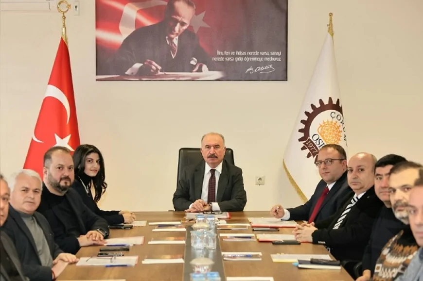 Çorum OSB Yönetim Kurulu ve Müteşebbis Heyeti Toplantısı Vali Ali Çalgan Başkanlığında Yapıldı