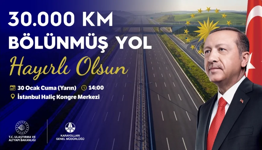 Ulaştırma ve Altyapı Bakanı Abdulkadir Uraloğlu: “Bölünmüş yol uzunluğumuz Dünya’nın çevresinin 4’te 3’üne ulaştı”