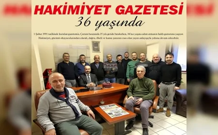 Çorum Basınının Köklü Sesi Hakimiyet Gazetesi 36’ncı Yayın Yılına Girdi