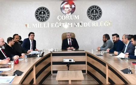 Çorum İl Millî Eğitim Müdürü Cemil Çağlar Başkanlığında 2025-2026 Eğitim Öğretim Yılı İkinci Dönem Değerlendirme Toplantısı Yapıldı