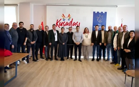 Kuşadasıspor Yönetiminden Belediye Başkanı Ömer Günel’e Ziyaret: Gelir ve Altyapı Projeleri Masada