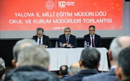 Yalova İl Millî Eğitim Müdürü Aytekin Yılmaz Başkanlığında İkinci Dönem Öncesi Okul Müdürleri Toplantısı Gerçekleştirildi