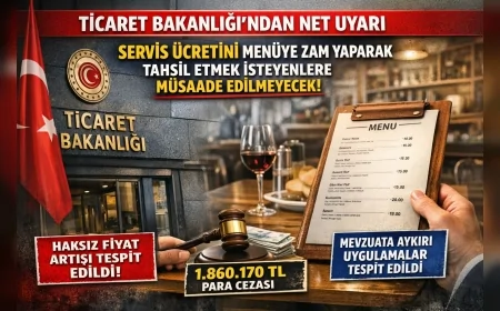 Ticaret Bakanlığı’ndan net uyarı: “Servis ücretini menüye zam yaparak tahsil etmek isteyenlere müsaade edilmeyecek”