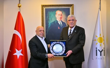 İYİ Parti Genel Başkanı Müsavat Dervişoğlu, Hak-İş Genel Başkanı Mahmut Arslan ile Genel Merkez’de Bir Araya Geldi