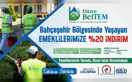 Düzce Belediyesi İştiraki Beltem A.Ş.’den Bahçeşehir’de İkamet Eden Emeklilere Yüzde 20 İndirimli Hizmet Desteği