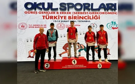 Okul Sporları Güreş Türkiye Şampiyonası’nda Çorumlu Sporculardan Dört Madalya Başarısı