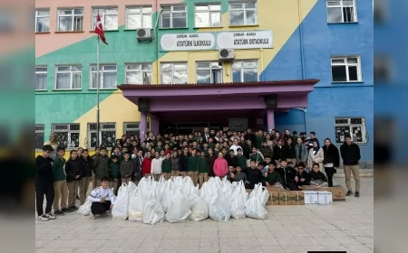 Çorum Kargı Atatürk İlkokulu ve Ortaokulu’nda “İyiliği Paylaş” Projesiyle Ramazan Dayanışması