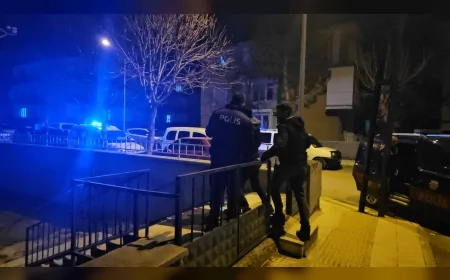 Çorum’da Okul Bahçesine Otomatik Tüfekle Giren 2 Şüpheli Polis Tarafından Yakalandı