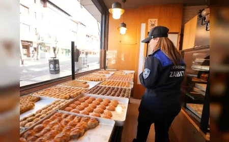 Denizli Büyükşehir Belediyesi Zabıta Ekiplerinden Ramazan Öncesi Market, Fırın ve Pastanelere Sıkı Denetim