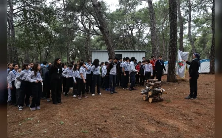 ANTALYA BÜYÜKŞEHİR BELEDİYESİ İZCİLERİ KAYNAŞMA KAMPINDA DOĞAYLA İÇ İÇE BULUŞTU