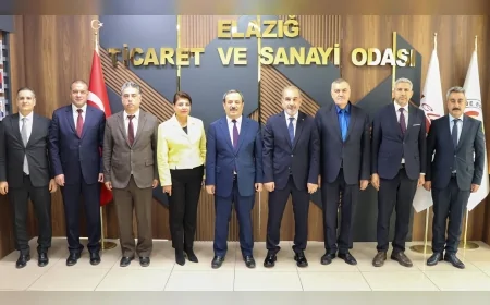 Elazığ Defterdarı Mustafa Bağsız Vergi Haftası kapsamında Elazığ TSO Başkanı İdris Alan’ı ziyaret etti