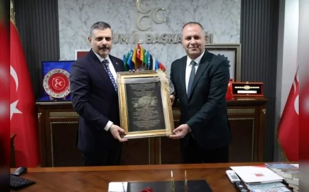 İçişleri Bakanı Mustafa Çiftçi Çorum’da MHP İl Başkanlığını Ziyaret Etti