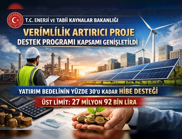 Enerji ve Tabii Kaynaklar Bakanlığı: “Verimlilik Artırıcı Proje Destek Programı’nın kapsamını genişlettik”