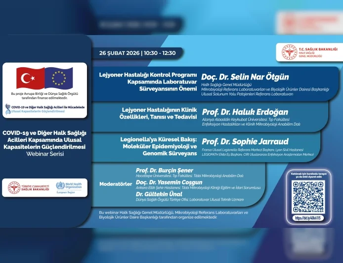 Sağlık Bakanlığı ve DSÖ İş Birliğiyle “Lejyoner Hastalığı” Webinarı 26 Şubat’ta Düzenlenecek