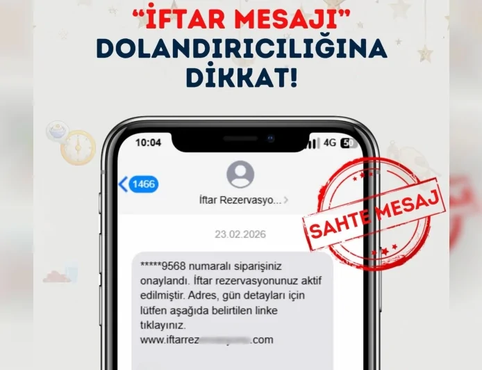 Çorum Emniyet Müdürlüğü’nden Kritik Uyarı: “İftar Rezervasyonunuz Onaylandı” Mesajlarına İtibar Etmeyin