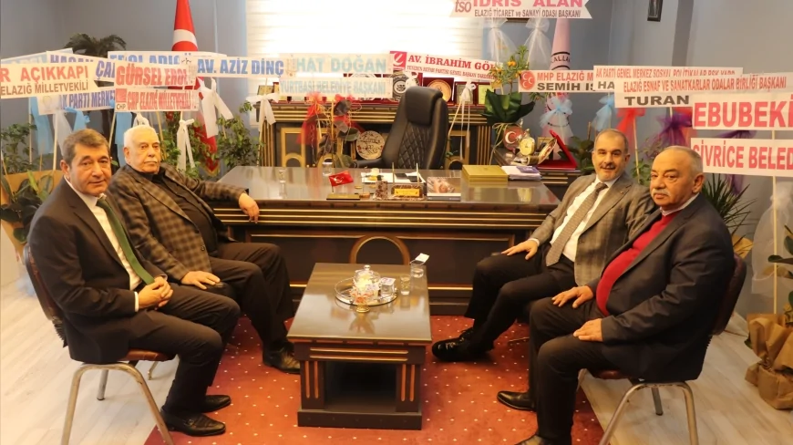 Elazığ Ticaret ve Sanayi Odası Başkanı İdris Alan’dan Esnaf Odalarına Birlik ve Dayanışma Vurgulu Hayırlı Olsun Ziyareti