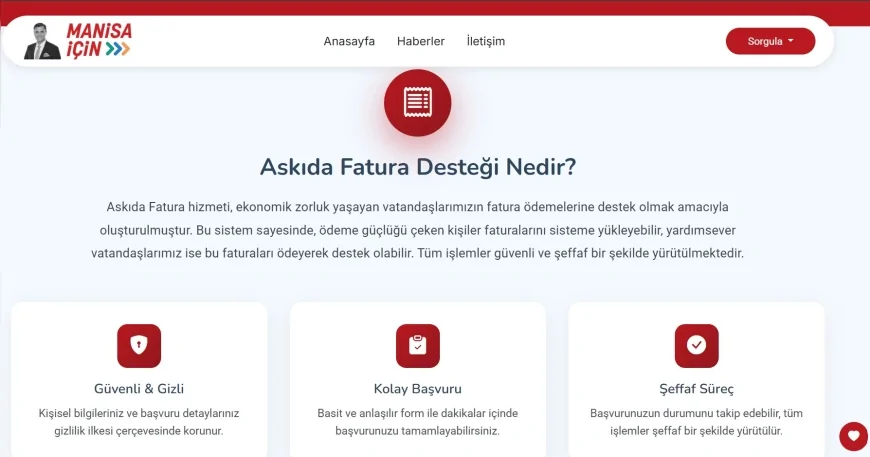 Manisa Büyükşehir Belediyesi’nden Dijital Dayanışma Adımı: “Askıda Fatura” Uygulaması Başladı