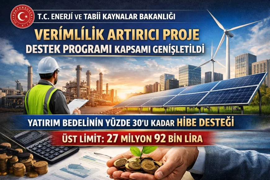 Enerji ve Tabii Kaynaklar Bakanlığı: “Verimlilik Artırıcı Proje Destek Programı’nın kapsamını genişlettik”