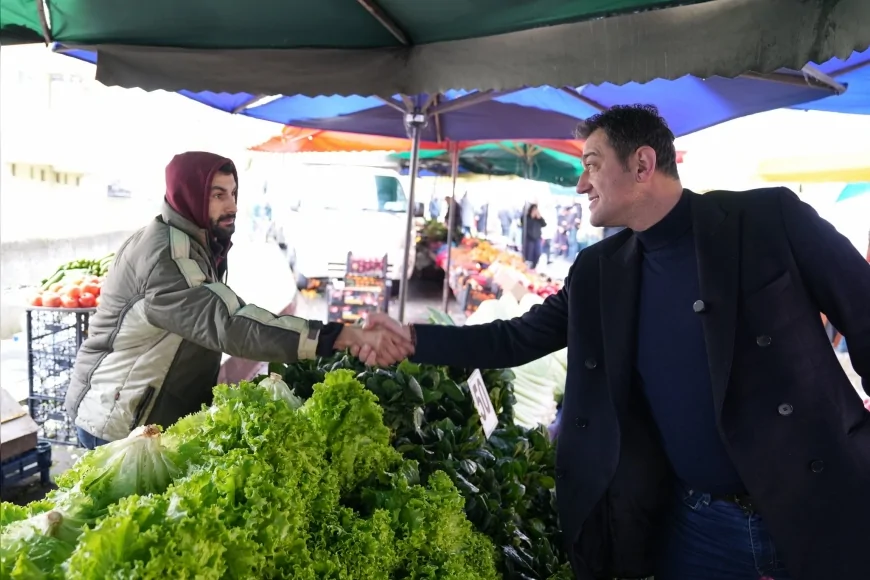Giresun Belediye Başkanı Fuat Köse Teyyaredüzü Semt Pazarında Esnaf ve Vatandaşlarla Buluştu