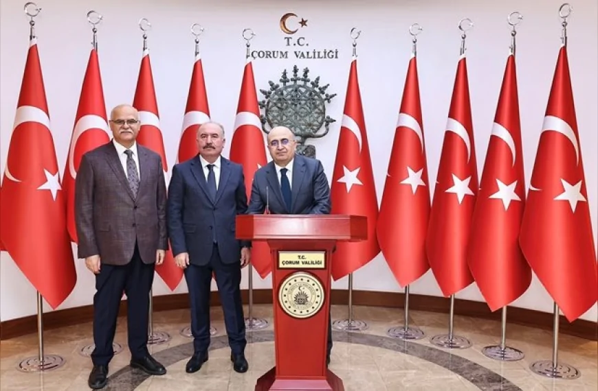 Yargıtay 9. Hukuk Dairesi Başkanı Seracettin Göktaş ve Yargıtay Üyesi Nevzat Karababa’dan Çorum Valisi Ali Çalgan’a Ziyaret