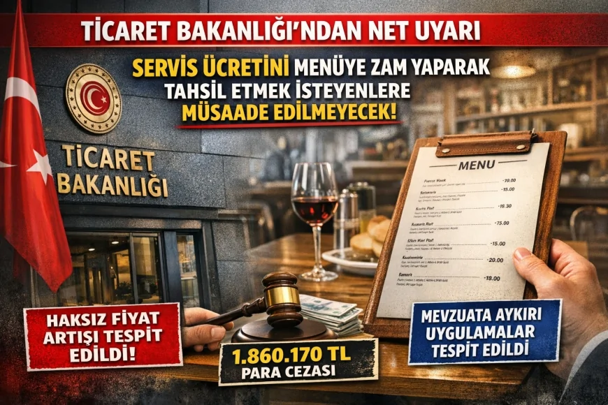 Ticaret Bakanlığı’ndan net uyarı: “Servis ücretini menüye zam yaparak tahsil etmek isteyenlere müsaade edilmeyecek”