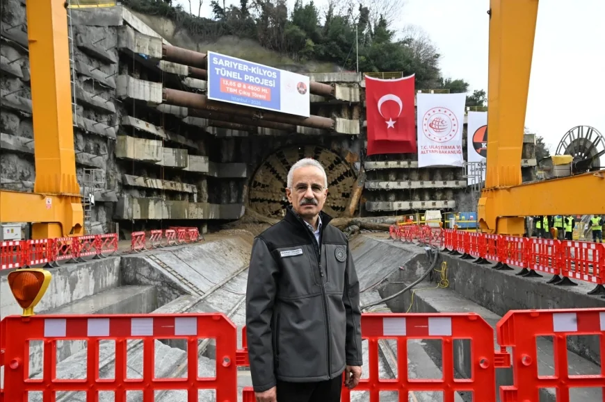 Ulaştırma ve Altyapı Bakanı Abdulkadir Uraloğlu: “Sarıyer-Kilyos Tüneli’nde 4 bin 800 metrelik TBM kazısını başarıyla tamamladık”