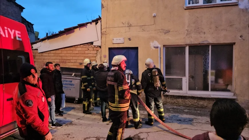 Çorum Kale Mahallesi’nde Yaşlı Çiftin Evinde Çıkan Yangın Kısa Sürede Kontrol Altına Alındı
