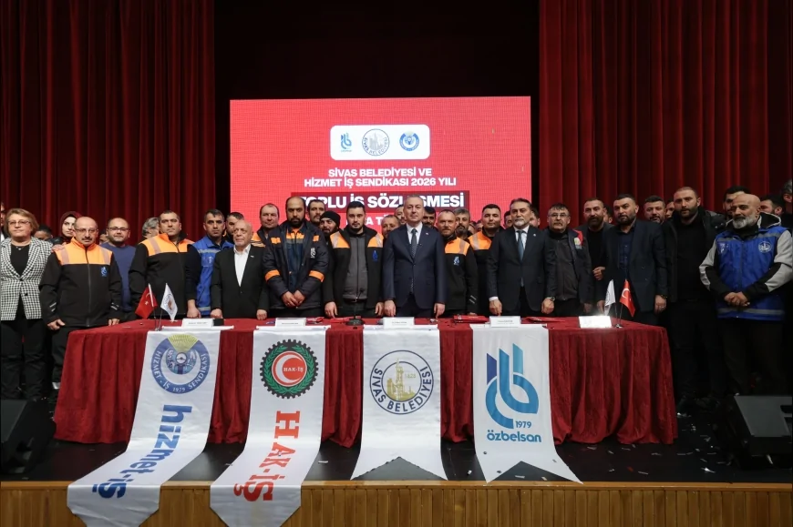 Sivas Belediyesi ile Hizmet-İş Arasında İmzalanan Toplu Sözleşmeyle En Düşük İşçi Maaşı 50 Bin 691 TL Oldu
