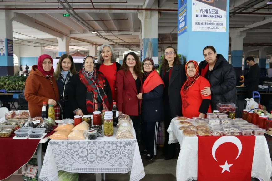 YUNUSEMRE’DE 14 ŞUBAT KONSEPTLİ KADIN EL EMEĞİ PAZARI FERDİ ZEYREK MİLLET ÇARŞISI’NDA KURULDU