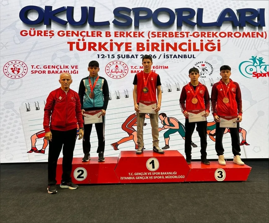Okul Sporları Güreş Türkiye Şampiyonası’nda Çorumlu Sporculardan Dört Madalya Başarısı