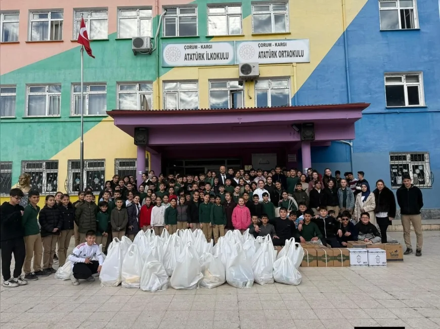 Çorum Kargı Atatürk İlkokulu ve Ortaokulu’nda “İyiliği Paylaş” Projesiyle Ramazan Dayanışması