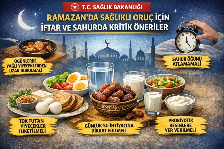 T.C. Sağlık Bakanlığı: Ramazan’da Sağlıklı Oruç İçin İftar ve Sahurda Beslenmede Kritik Öneriler