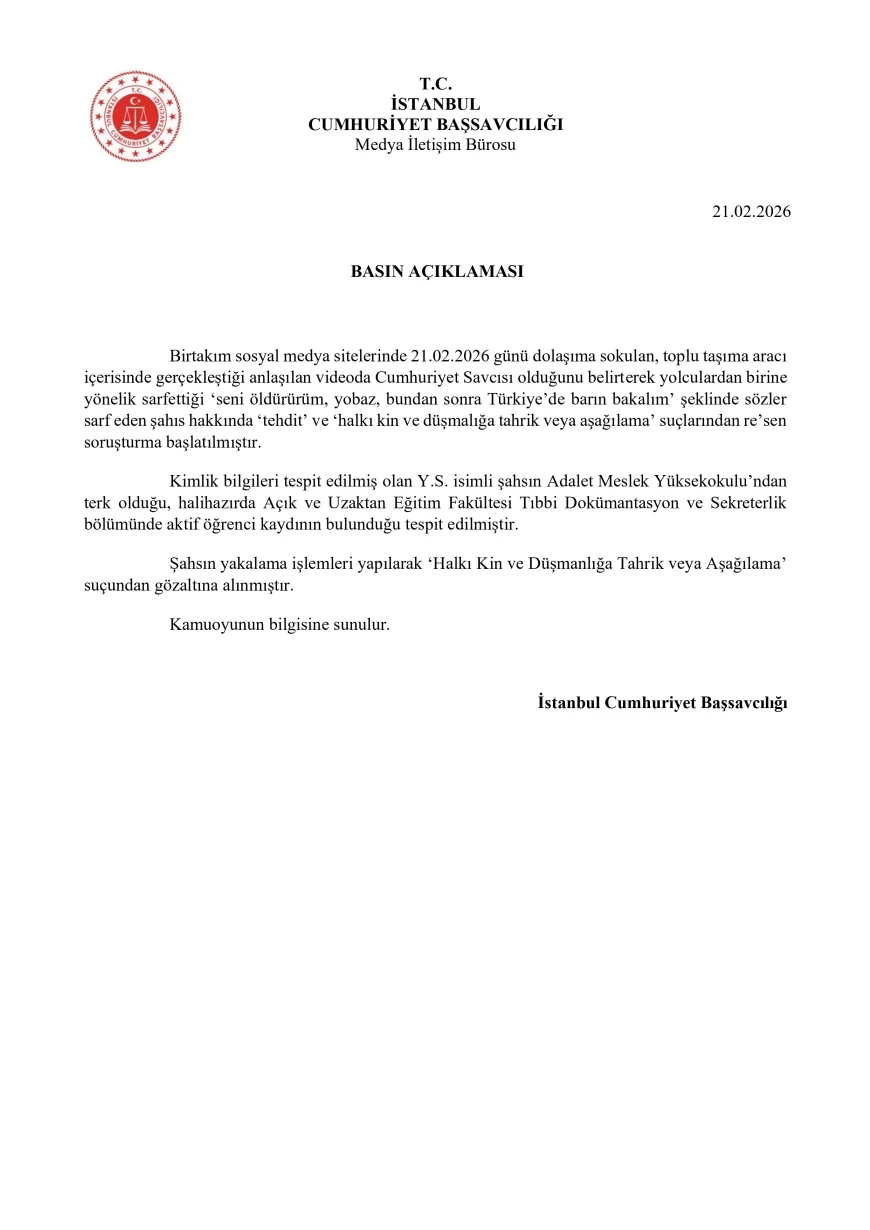 Adalet Bakanı Akın Gürlek: “Hukukun üstünlüğü ilkesinden taviz vermeyeceğiz”