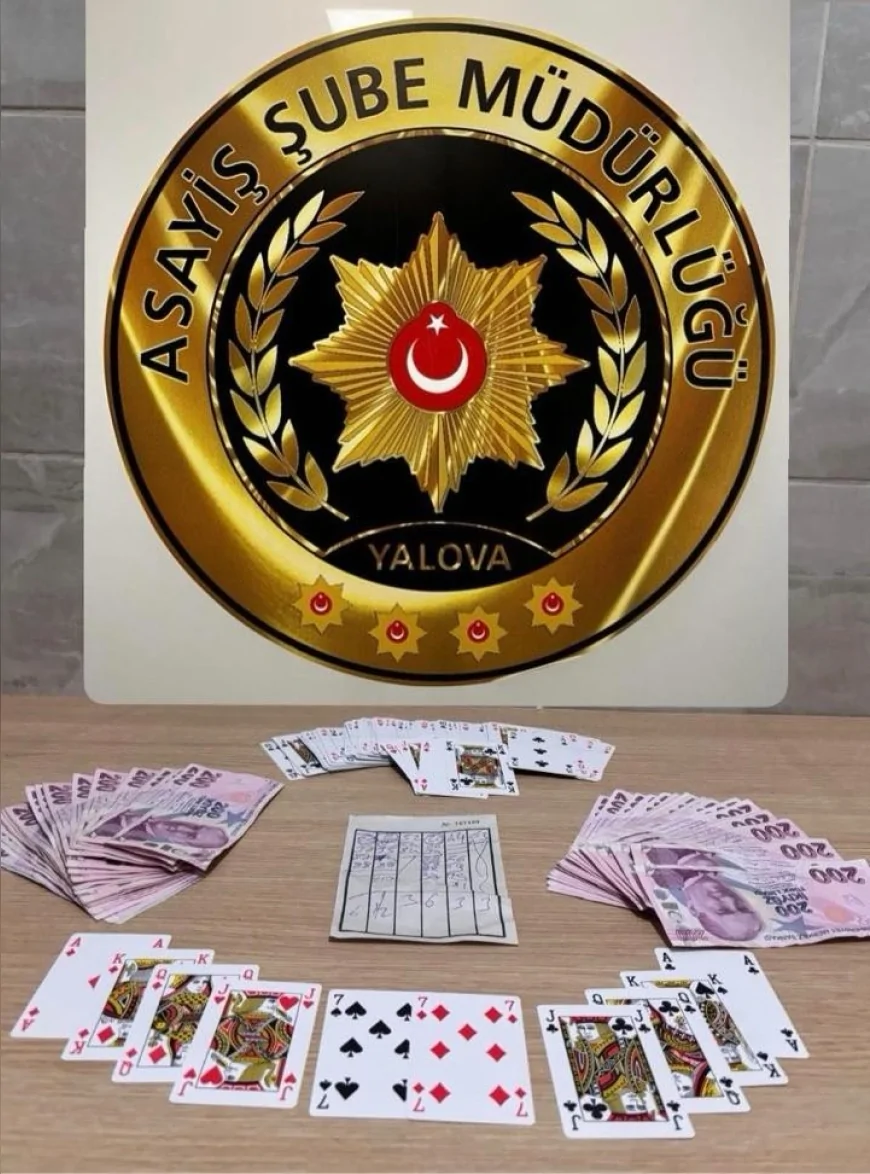Yalova’da Kahvehanede Kumar Operasyonu 5 Kişiye 58 Bin TL Ceza