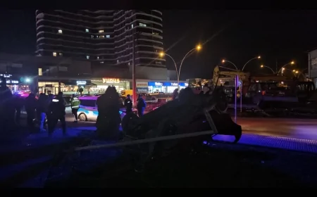 Çorum’da Kontrolden Çıkan Otomobil Devrildi Sürücü Hastaneye Kaldırıldı