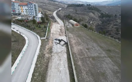 Çorum Belediyesi Çomar Barajı’nda 3,5 Kilometrelik Ring Hattının İkinci Etap Çalışmalarını Sürdürüyor