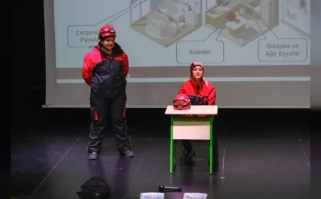 Tepebaşı Arama Kurtarma Ekibi Deprem Haftası’nda Öğrencilere Uygulamalı Afet Eğitimi Verdi