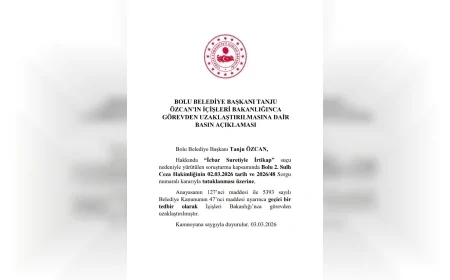 İçişleri Bakanlığı Bolu Belediye Başkanı Tanju Özcan’ı Tutuklama Kararı Sonrası Görevden Uzaklaştırdı
