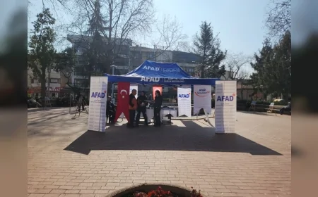 Yalova’da Deprem Haftası Kapsamında Kurulan Bilgilendirme Standında Vatandaşlara Afet Farkındalığı Anlatıldı