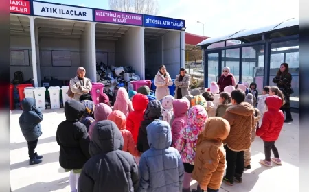 GÖLBAŞI’NDA SIFIR ATIK MERKEZİ MİNİK ÖĞRENCİLERİ AĞIRLADI