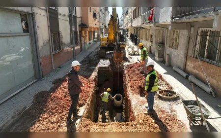 Bursa Büyükşehir Belediyesi Gürsu’da 4 mahallede yağmur suyu ve kanalizasyon altyapısını güçlendiriyor