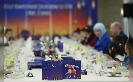 Cumhurbaşkanı Recep Tayyip Erdoğan devlet himayesindeki çocuklarla iftarda buluştu