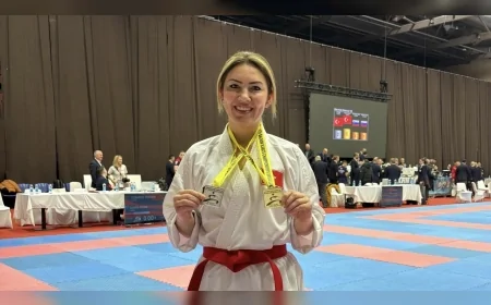 ALİAĞA BELEDİYESİ KARATE ANTRENÖRÜ NEZAHAT AYHAN BALKAN ŞAMPİYONASI’NDA ALTIN MADALYA KAZANDI