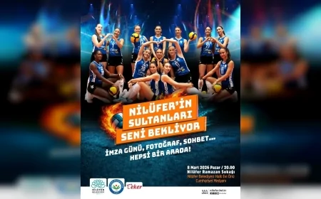 Nilüfer Belediyespor Eker Kadın Voleybol Takımı 8 Mart’ta taraftarlarla imza gününde buluşacak