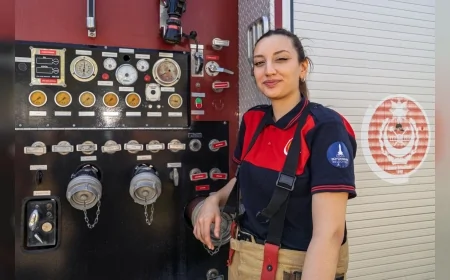 İzmir Büyükşehir Belediyesi İtfaiyesinde Göreve Başlayan İrem Gül Altundaş Alevlerle Mücadelede Kadınlara İlham Veriyor