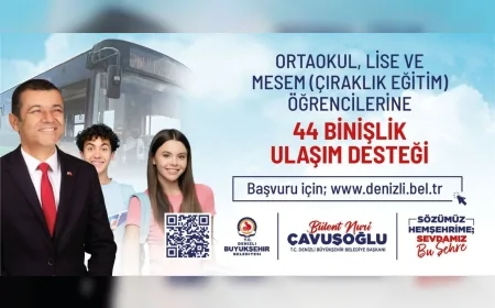 DENİZLİ BÜYÜKŞEHİR BELEDİYESİ ORTAOKUL, LİSE VE MESEM ÖĞRENCİLERİNE YÖNELİK ULAŞIM DESTEĞİ BAŞVURU SÜRESİNİ DÖNEM SONUNA KADAR UZATTI