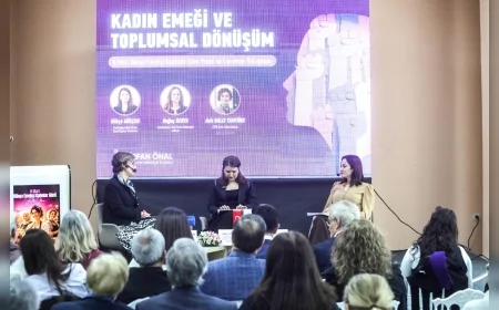 BAYRAKLI’DA “KADIN EMEĞİ VE TOPLUMSAL DÖNÜŞÜM” PANELİNDE EŞİTLİK POLİTİKALARI VE YEREL YÖNETİMLERİN ROLÜ MASAYA YATIRILDI