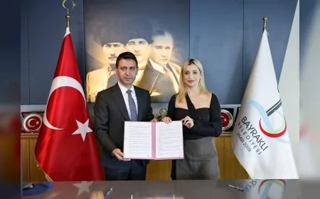 BAYRAKLI BELEDİYESİ İLE Pİ GENÇLİK DERNEĞİ ARASINDA GENÇLERİN ULUSLARARASI PROJELERE KATILIMINI ARTIRACAK İŞ BİRLİĞİ PROTOKOLÜ İMZALANDI!