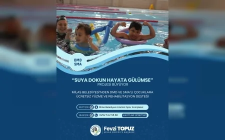 Milas Belediyesi DMD ve SMA Tanılı Çocuklar İçin “Suya Dokun, Hayata Gülümse” Projesini Genişletti